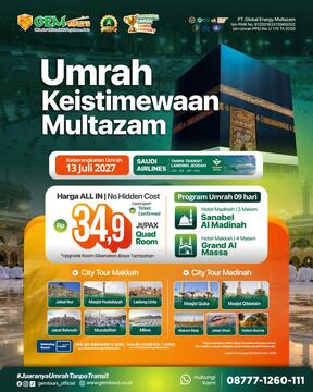 13 JULI 2027 UMRAH KEISTIMEWAAN MULTAZAM