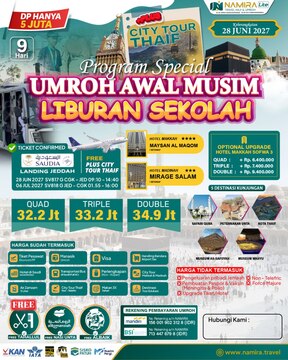 UMROH LIBURAN SEKOLAH 28 JUNI 2027