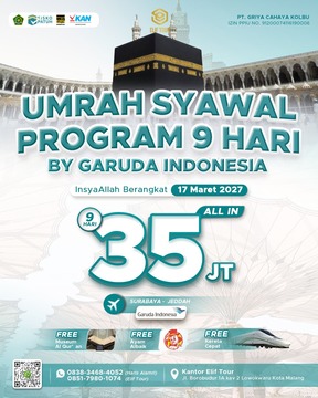 UMRAH SYAWAL 9 HARI BY GARUDA INDONESIA