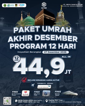 UMRAH AKHIR DESEMBER 12 HARI