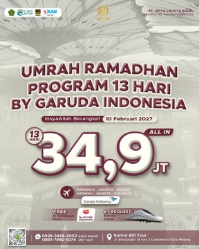 UMRAH RAMADHAN 13 HARI BY GARUDA INDONESIA