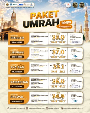 UMRAH AWAL RAMADHAN 07 FEB 2027