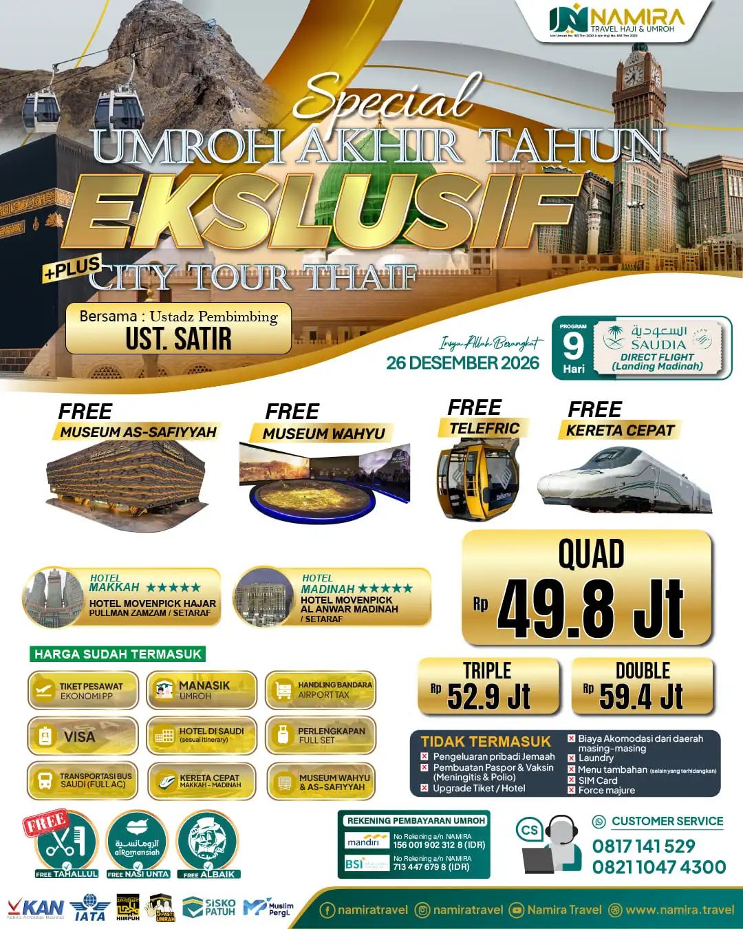 PAKET UMROH EKSKLUSIF 26 DESEMBER 2026